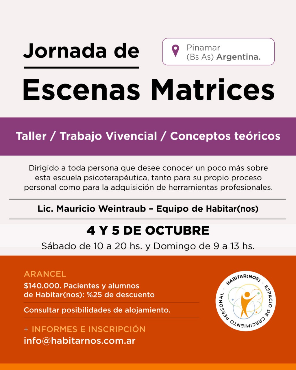 Jornada de Escenas Matrices - Octubre - Pinamar (Argentina)