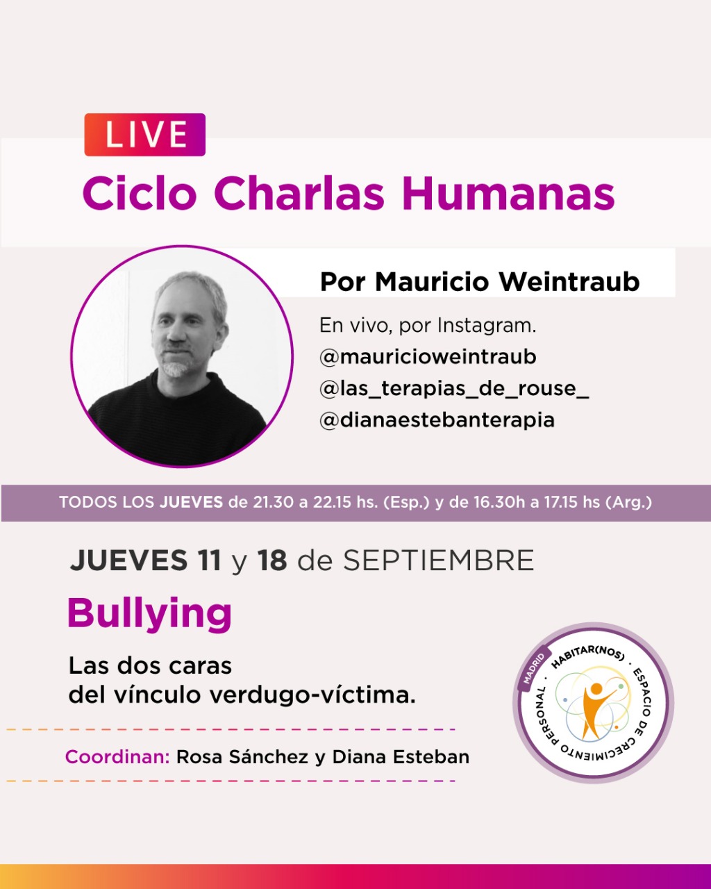 Ciclo Charlas Humanas 2025 - El Bullying
