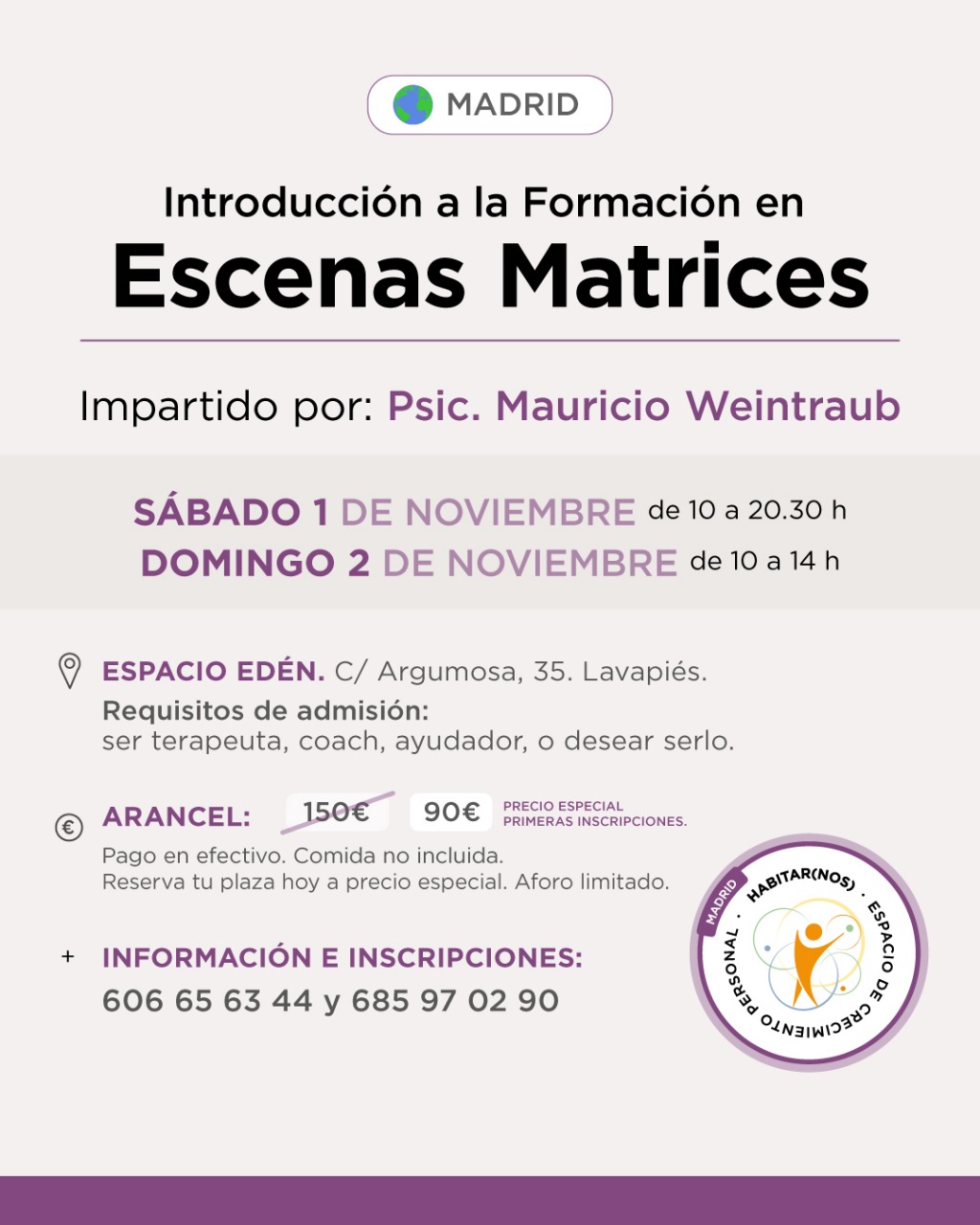 Introducción a la Formación en Escenas Matrices - Madrid - Noviembre 2025